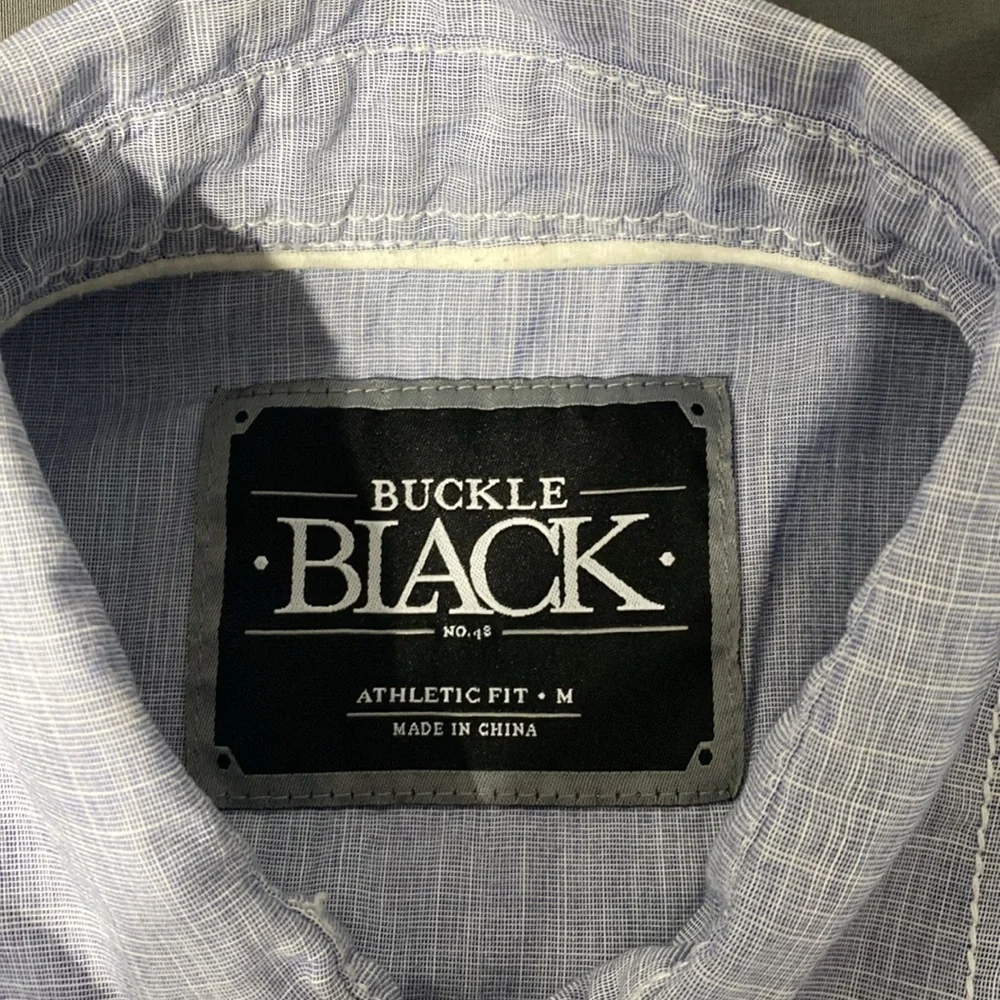 Buckle Black athletic fit long sleeved button down. Size Medium